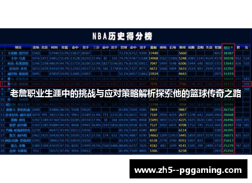 老詹职业生涯中的挑战与应对策略解析探索他的篮球传奇之路